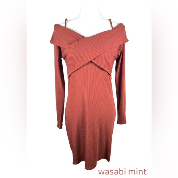 Wasabi + Mint | Criss-Cross Neckline Mini Dress | NWT! - Picture 1 of 7